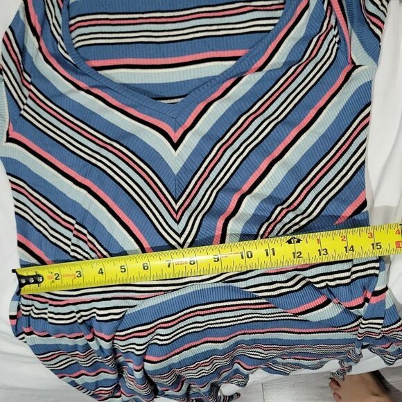 Jessica Simpson striped 3/4 Sleeve Maternity Blouse Sz M - Picture 7 of 8